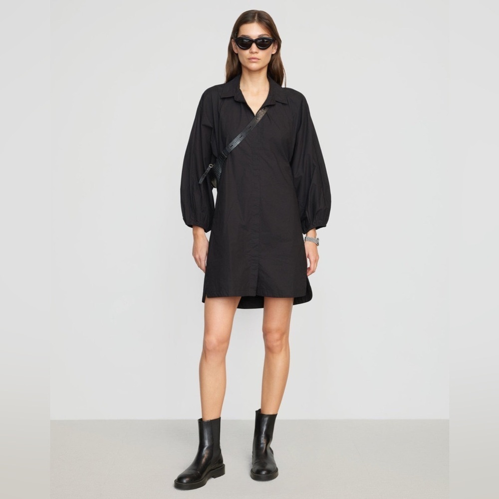 MODERN CITIZEN WHITE Clara Open-Back Button Down Dress